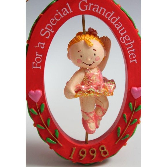 American Greetings AGC Christmas Special Granddaughter Ballerina Ornament 1998 - Picture 1 of 5